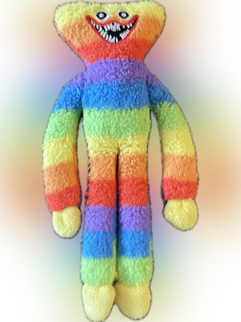 Huggy Wuggy Rainbow Plush Toy is a 6-inch